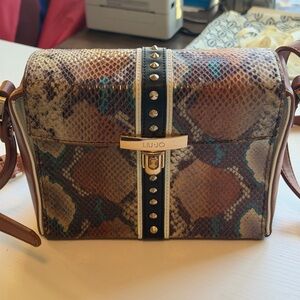Liu Jo Multicolor Snake Print Crossbody Bag